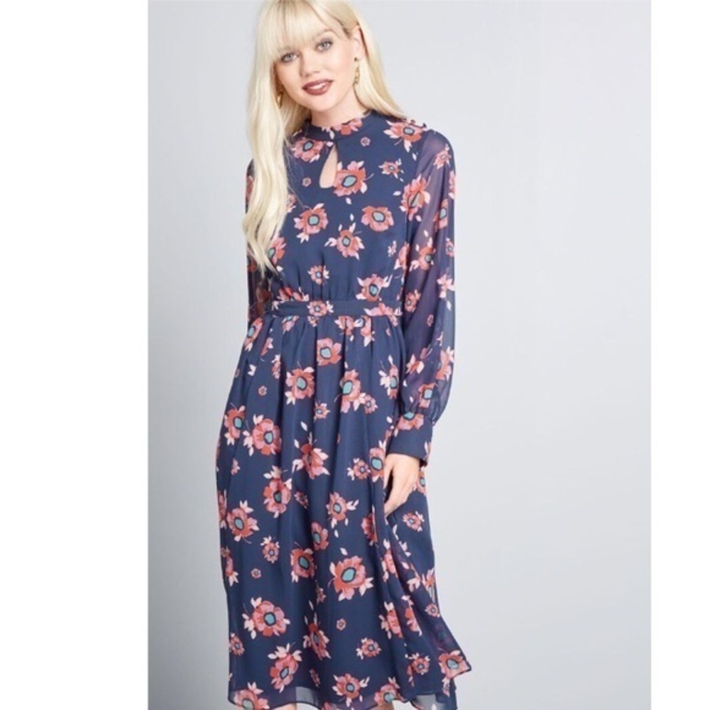 NWOT ModCloth More To Adore Retro Floral Dress New